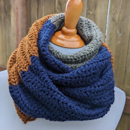 Wide Colorblock Scarf