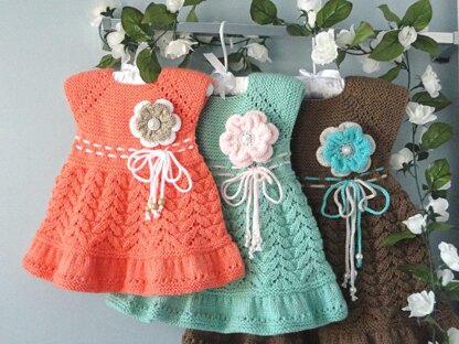 Pattern Knitting Baby Dress Baby Bloomers