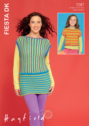 Tops in Hayfield Fiesta DK - 7287 - Downloadable PDF