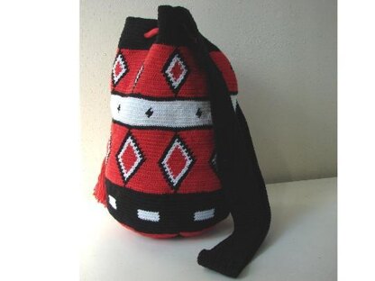 Mochila bag red black white