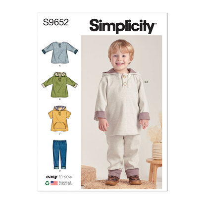 Simplicity Toddlers' Tops and Pants S9652 - Sewing Pattern