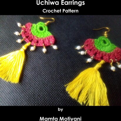 Uchiwa Earrings | Crochet Jewelry Pattern