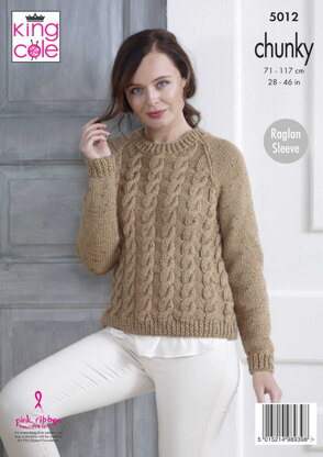 Cabled Cardigan & Sweater in King Cole - 5012 - Downloadable PDF