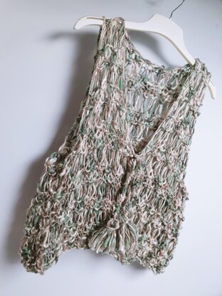 Drop Stitch Knitted Boho Waistcoat