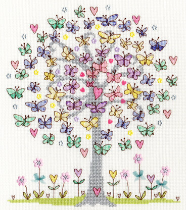 Bothy Threads Love Spring Cross Stitch Kit - 23cm x 26cm