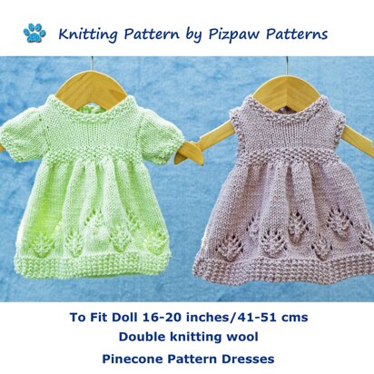 Pinecone Dolls Dresses and Bonnet (no 140)