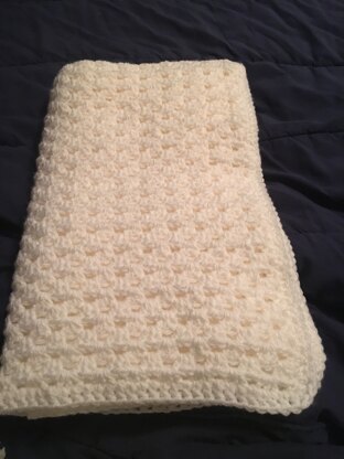 Easy Peasy Crochet Baby Blanket in Caron One Pound - Downloadable PDF