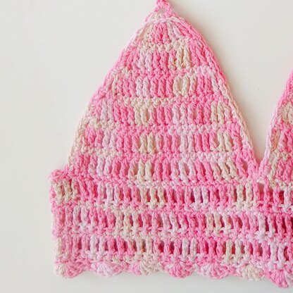 Strawberry Ombre Bikini Top