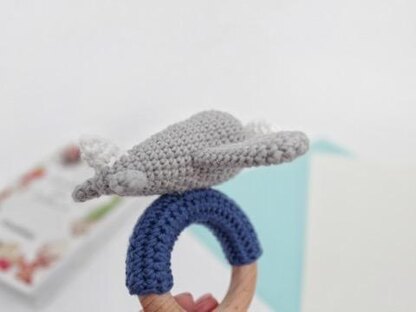 Airplane baby rattle crochet pattern amigurumi