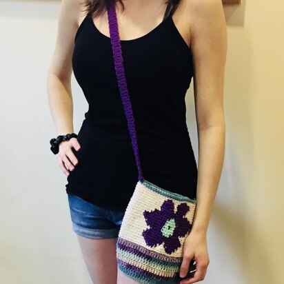 Tapestry Crochet Flower Crossbody/Shoulder Bag