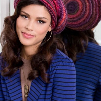 Slouchy Beanie in Red Heart Boutique Unforgettable - LW3633