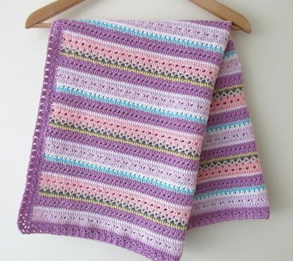 Pretty pastel baby blanket