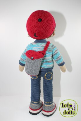 Crochet Doll Pattern, Amigurumi doll pattern, Large doll, 21"/53cm, Alex