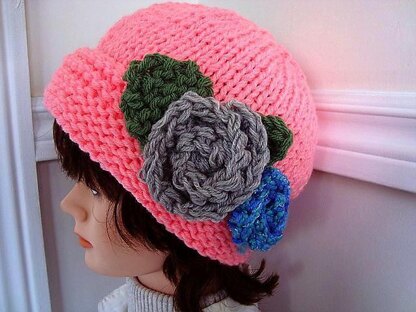 564 KNITTED HAT, adult size for beginners