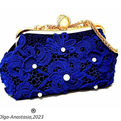 Blue lace handbag 5
