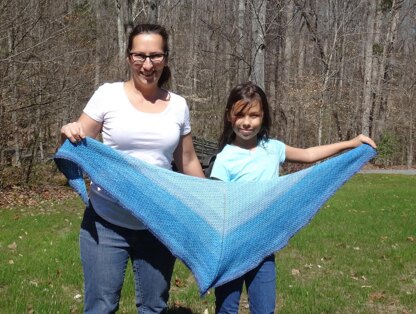 Shades of Denim Shawl