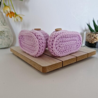 Button Baby Booties