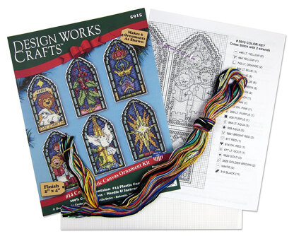Design Works Peace on Earth Ornaments Cross Stitch Kit - 5cm x 10cm