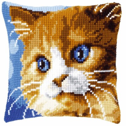 Vervaco Cross Stitch Kit: Cushion: Brown Cat - 40 x 40cm