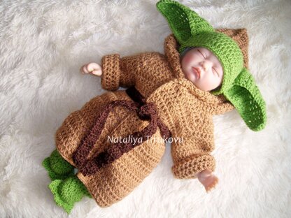 Baby yoda crochet outfit sale