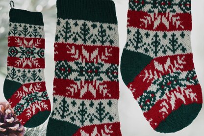 Fair Isle Snowflake Stocking