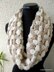 Elegant Beige Cowl With Flower