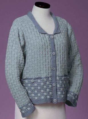 Slip Stitch Squares Cardigan #112