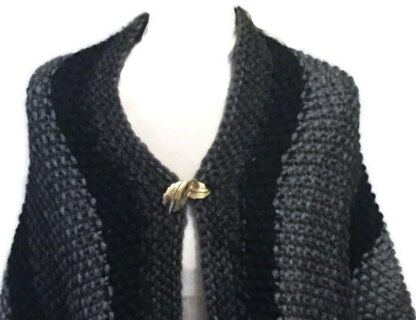 Seed Stitch or British Moss Stitch Triangle Shawl