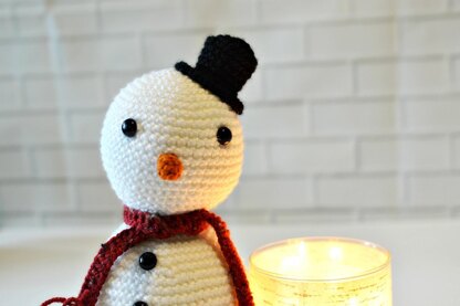 Christmas Snowman Amigurumi Doll