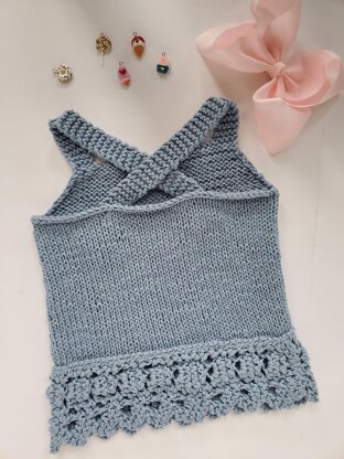 Girl's Lace Sweater Tank