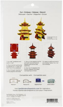 Spellbinders Destination Japan Etched Die By Lene Lok - Pagoda Card
