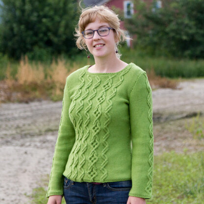 WEBS DIR09 Changing Tack by Fiona Ellis - Sweater Knitting Pattern for Women in Valley Yarns Brimfield