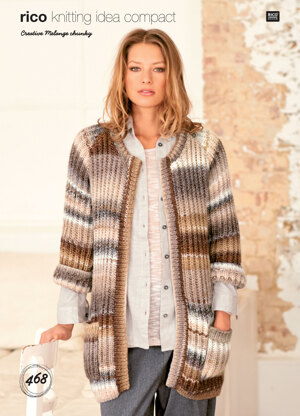 Coat and Cardigan in Rico Creative Melange Chunky - 468 - Downloadable PDF