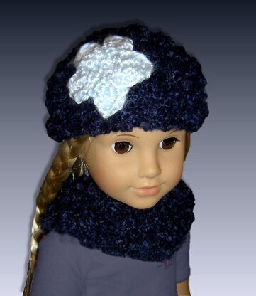 Knitting Pattern. Fits 18 inch, American Girl, Hat and Neck Warmer 102