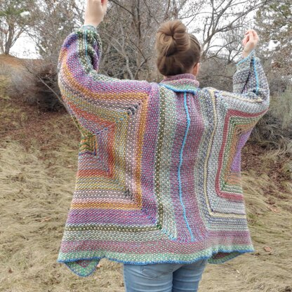 Hexagonal Stash Buster Knit Cardigan