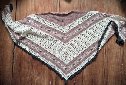 Waffle Frolic shawl