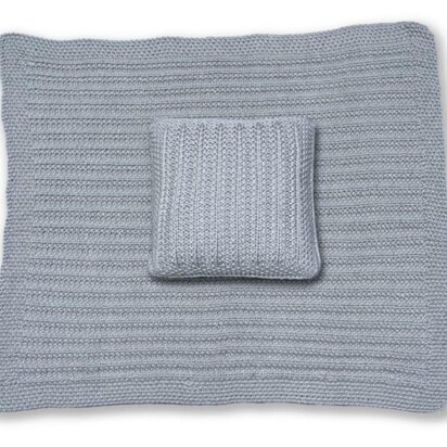 Rib Stitch Throw & Pillow in Cascade Yarns Cherub Bulky - B263 - Downloadable PDF