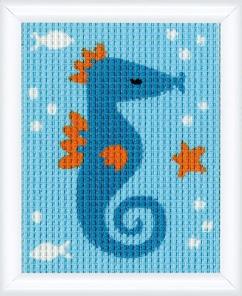 Vervaco Sea Horse Tapestry Kit - 12,5 x 16 cm