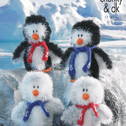 Tinsel Chunky Penguins in King Cole Tinsel Chunky - 9025 - Downloadable PDF