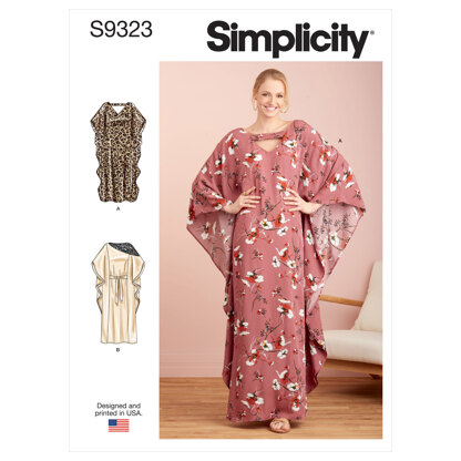 Simplicity Misses' Caftans S9323 - Paper Pattern, Size A (XS-S-M-L-XL)