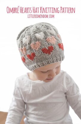 Ombre Heart Hat