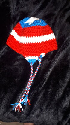 Captain America crochet beanie