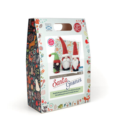 The Crafty Kit Company Ltd Santa Gnomes Needle Felting Kit - 190W x 290H x 94D
