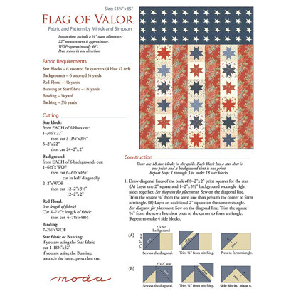 Moda Fabrics Flag of Valor Quilt - Downloadable PDF