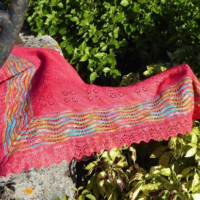 Summer Flowers Half Hap Shawl