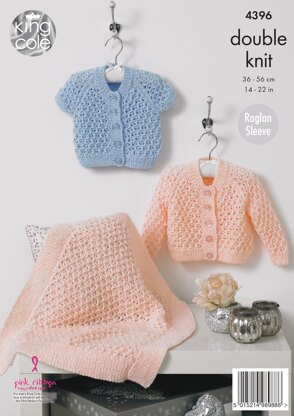 Cardigans and Blanket in King Cole Baby Glitz DK - 4396 - Downloadable PDF