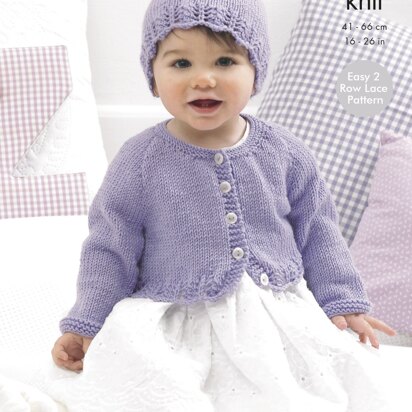 Cardigans and Hat in King Cole Cherished DK & Cherish DK - 4194 - Downloadable PDF