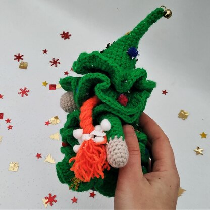 Crochet Christmas tree gnome