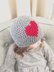 Pebbled Heart Beanie