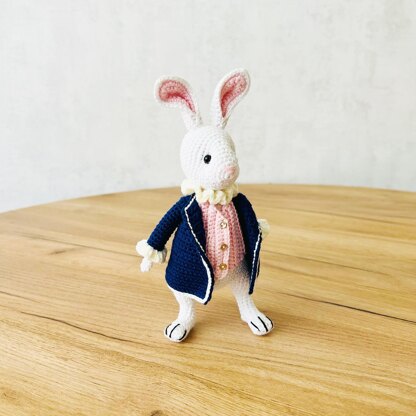 Amigurumi white rabbit, crochet bunny, amigrumi bunny, crochet rabbit, Bunny in jacket